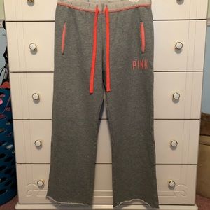 Grey and coral drawstring sweats